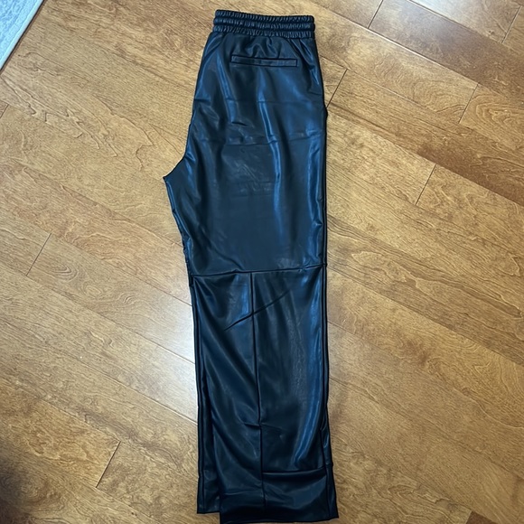 Synthetic Leather Joggers - Picture 4 of 4